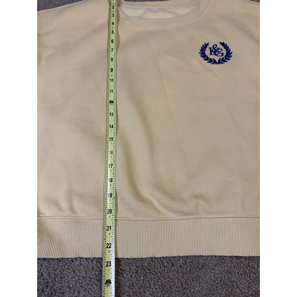 LOU & GREY Super Soft Butter Yellow Sweatshirt Logo Crest Basic Outdoor SMALL - Picture 8 of 8